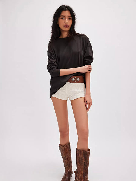 Free People Nina Long-Sleeve Tee - Black