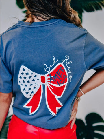 God Bless America Bow Graphic Tee