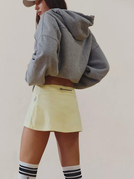 Free People Hot Shot Mini Skort - Sunlit Yellow
