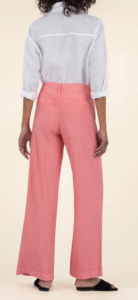Meg Linen Wide Leg - Salmon