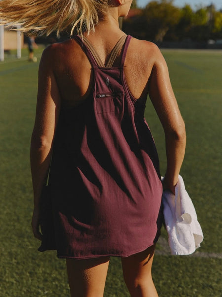 Free People Hot Shot Mini Dress - Black Cherry