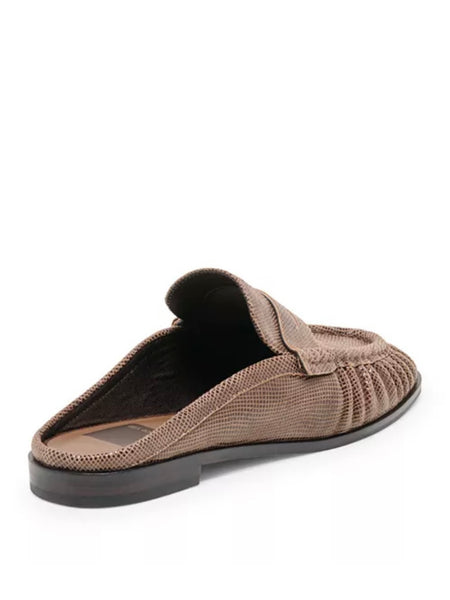 Betzy Loafers - Mocha Embossed Suede