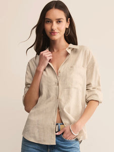 ZSupply Alfie Linen Button Up - Flax