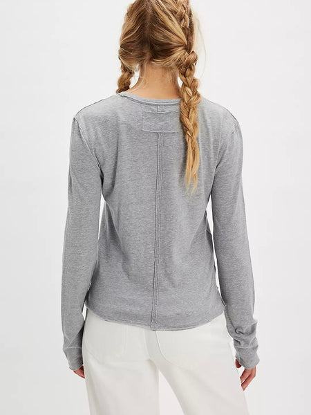 Free People Nova Long Sleeve Tee - Greyhound