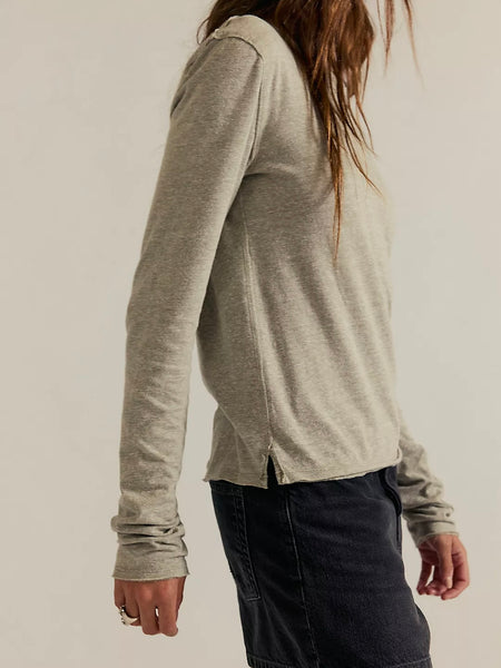 Free People Nova Long Sleeve Tee - Caiman