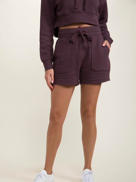 Lounge-To-Street Cropped Hoodie & Shorts Set All
