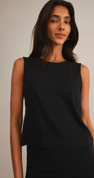 ZSupply Sloane Textured Slub Top - Black