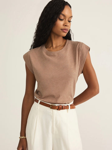 ZSupply Camino Slub Top - Iced Coffee