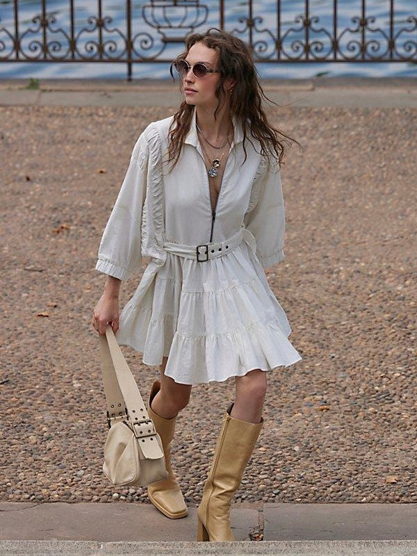 Free People Hampton Mini Dress - Ivory