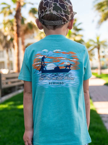 Youth Tee - See You On The Water - Heather Chalky Mint