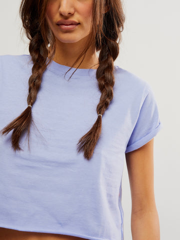 Free People The Perfect Tee- Periwinkle