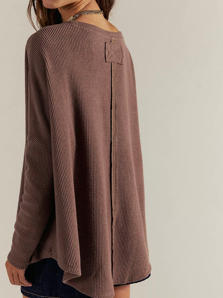 Free People Latte Blues Thermal - Leafless Tree