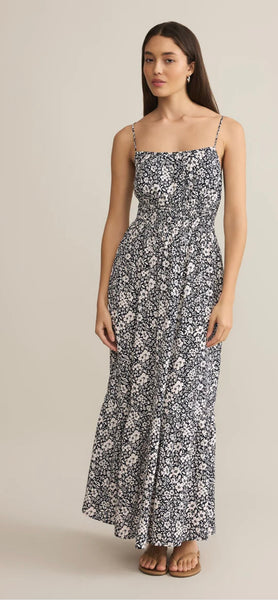 Zsupply Toluca Ynez Floral Maxi Dress - Eclipse