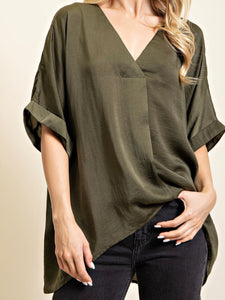 Glam Top- Olive