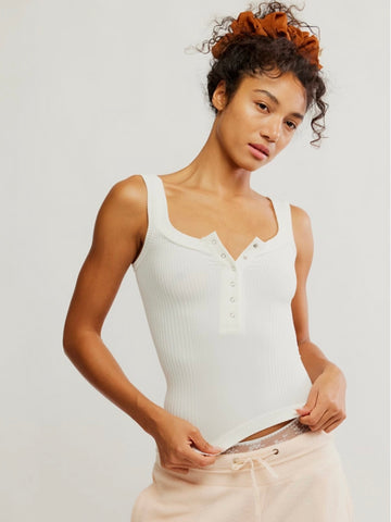 Free People Clean Slate Henley - Ivory