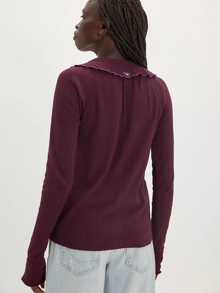 Free People Juniper Long Sleeve Cardi - Vintage Grape