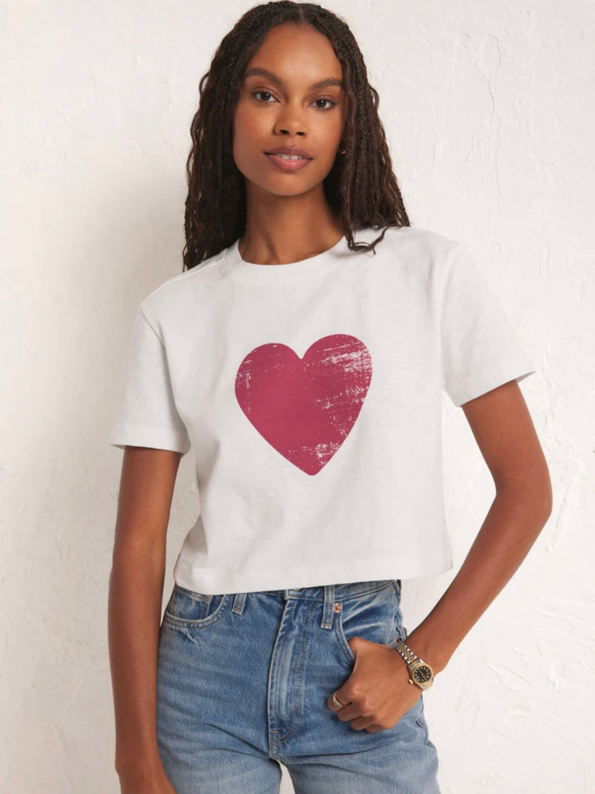ZSupply You Are My Heart Cropped Tee