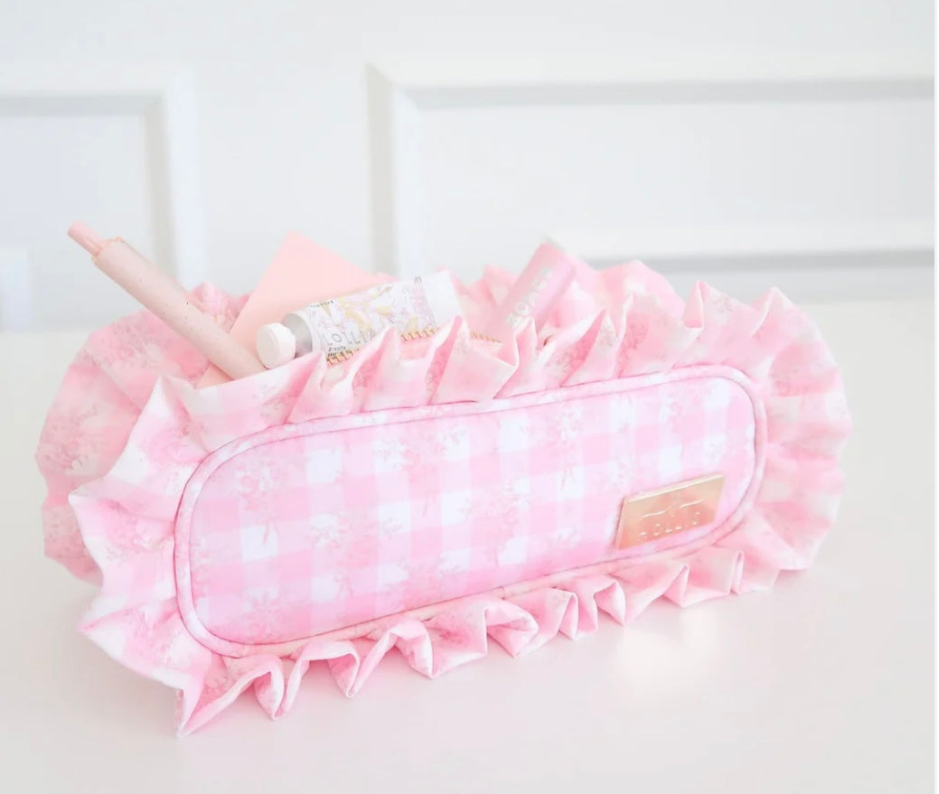 Hollis Ruffled Nylon Pencil Bag - ALL