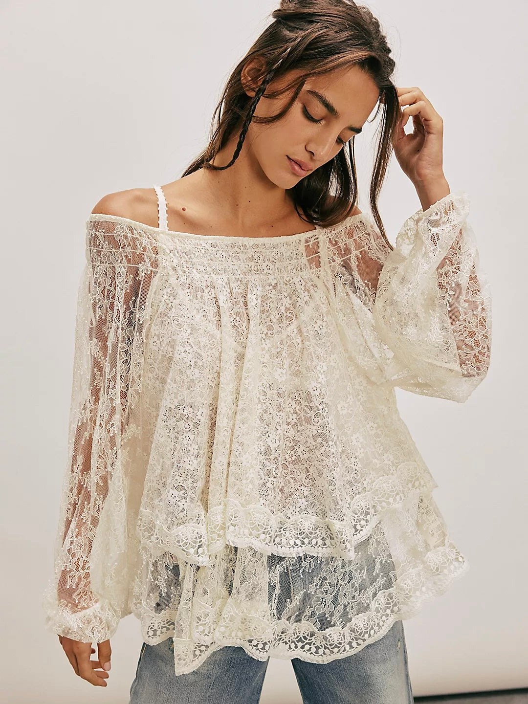 Free People Goldie Knit Top - Tofu