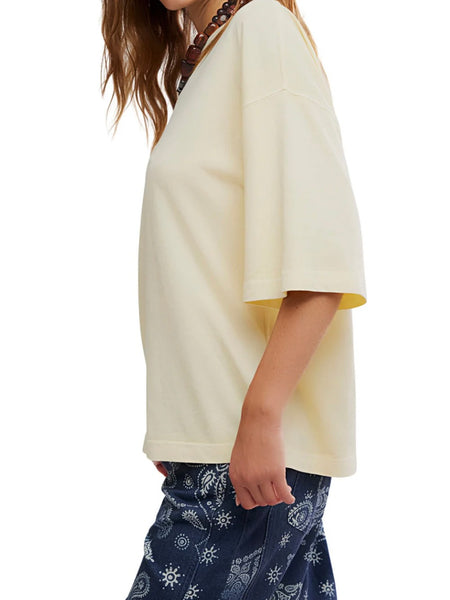 Free People Perfect Oversized Tee - Perfect Flan