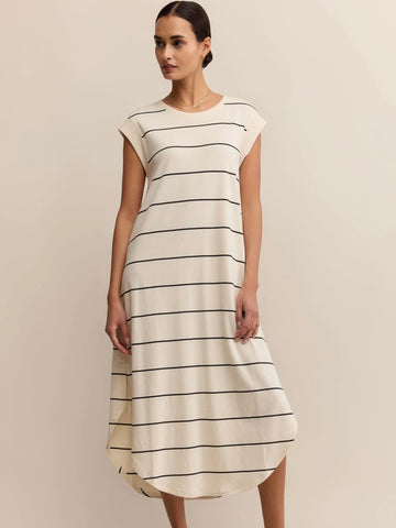 ZSupply Benson Calabasas Striped Midi Dress - Crystal