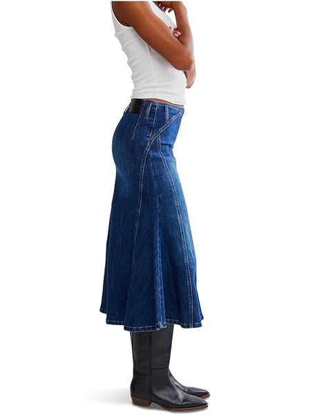 Free People Zia Denim Skirt - Bad Habits