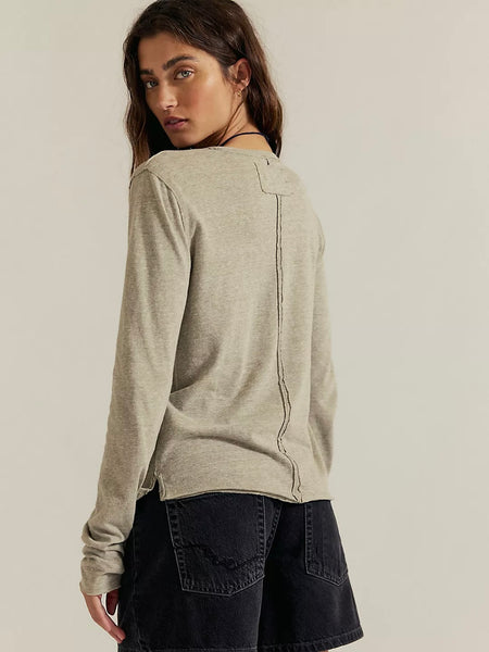 Free People Nova Long Sleeve Tee - Caiman