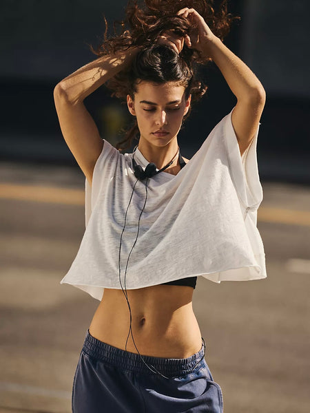 Free People My Time Tee- White
