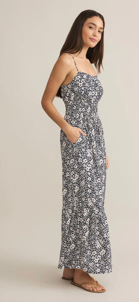 Zsupply Toluca Ynez Floral Maxi Dress - Eclipse