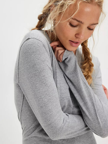 Free People Nova Long Sleeve Tee - Greyhound