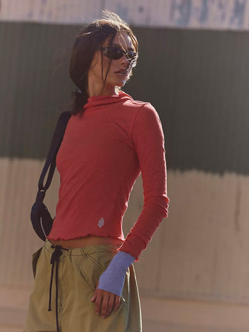 Free People Breathe Easy Layer - Victory Red