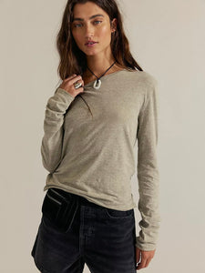 Free People Nova Long Sleeve Tee - Caiman
