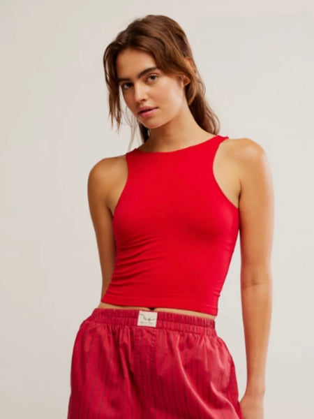 Free People Clean Lines Cami- Cherry Crush