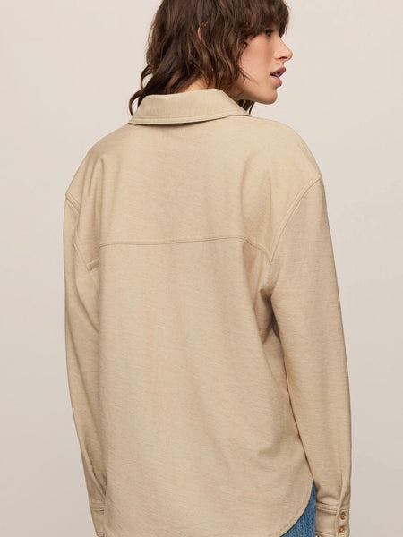 ZSupply Reese Button Up Top - Light Toffee