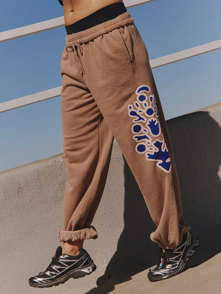 Free People All Star Embroidered Pants - Twig Combo