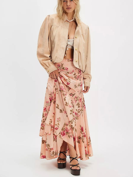 Free People Rowan Maxi Skirt - Falling Floral