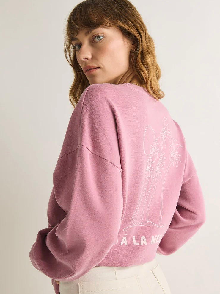 ZSupply Palm Sunday Pullover- Dusty Orchid