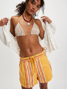 Free People Kalli Board Shorts - Yellow Combo