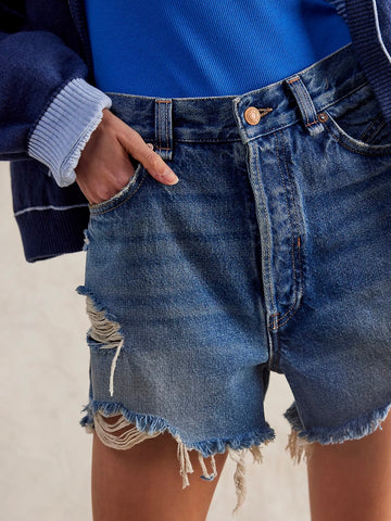 Free People Now Or Never Denim Shorts- West End