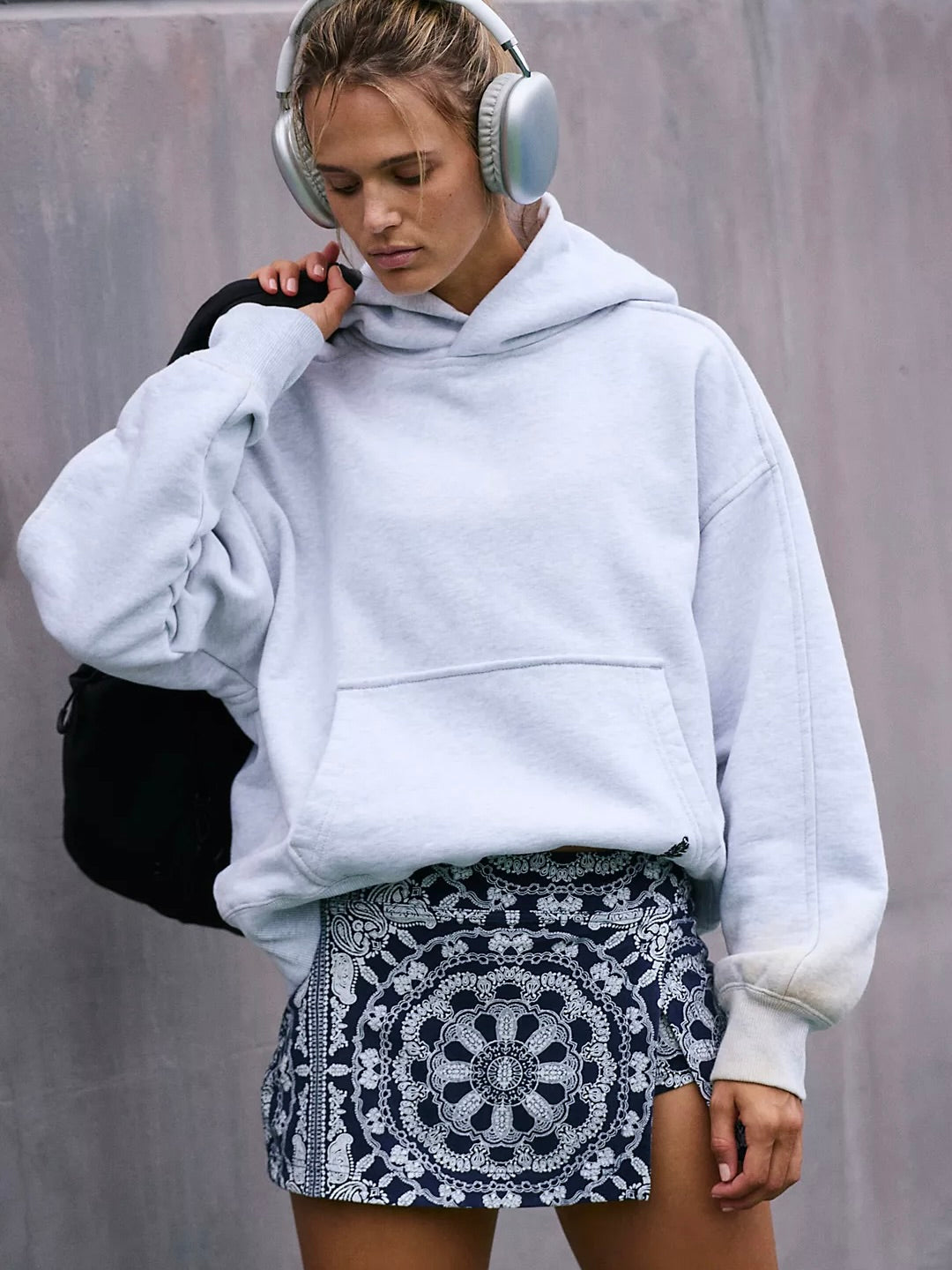 Free People Hot Shot Mini Skort - Bandana Navy Combo