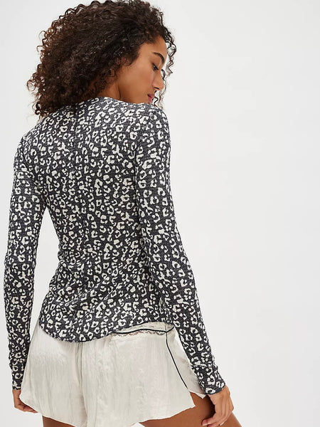 Free People Going Places Cardi - Charcoal Combo