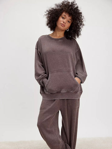 Free People Slow It Down Pullover - French Toast