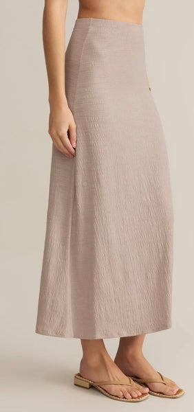 ZSupply Delavine Textured Midi Skirt - Parchment