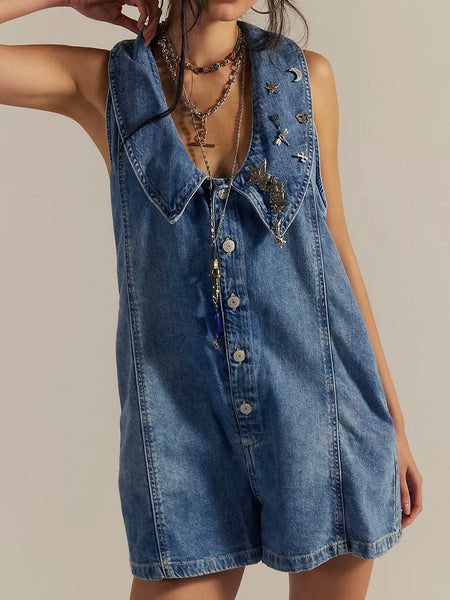 Free People Dover Playsuit - Candy