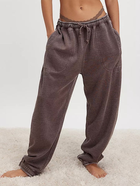 Free People Slow It Down Joggers - French Toast