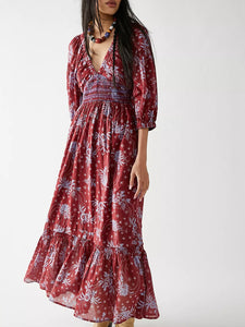Free People Golden Hour Maxi- Wine