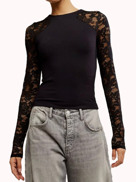Free People No Excuses Top - Black