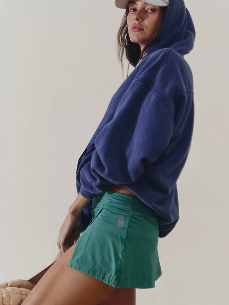 Free People Hot Shot Mini Skort - Green Glow