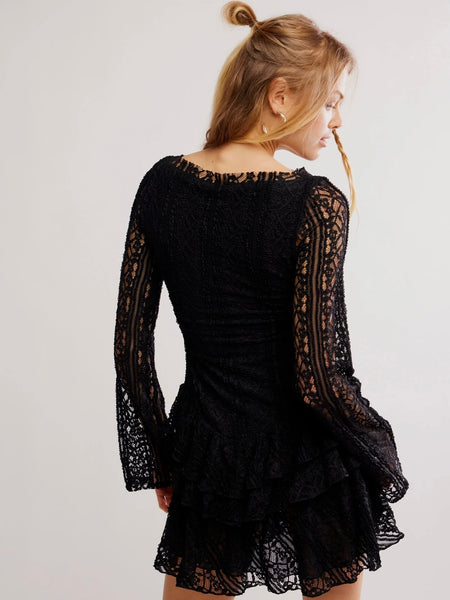 Free People Tabby Mini Dress - Black