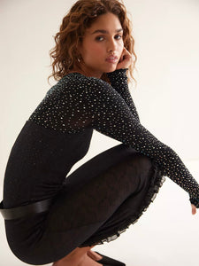 Free People Night Sky Long Sleeve - Black